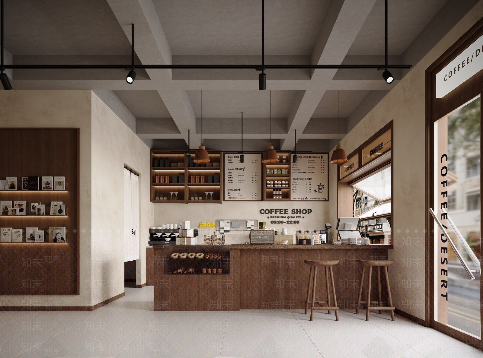 复古中古咖啡厅3D模型下载【ID:1203347746】