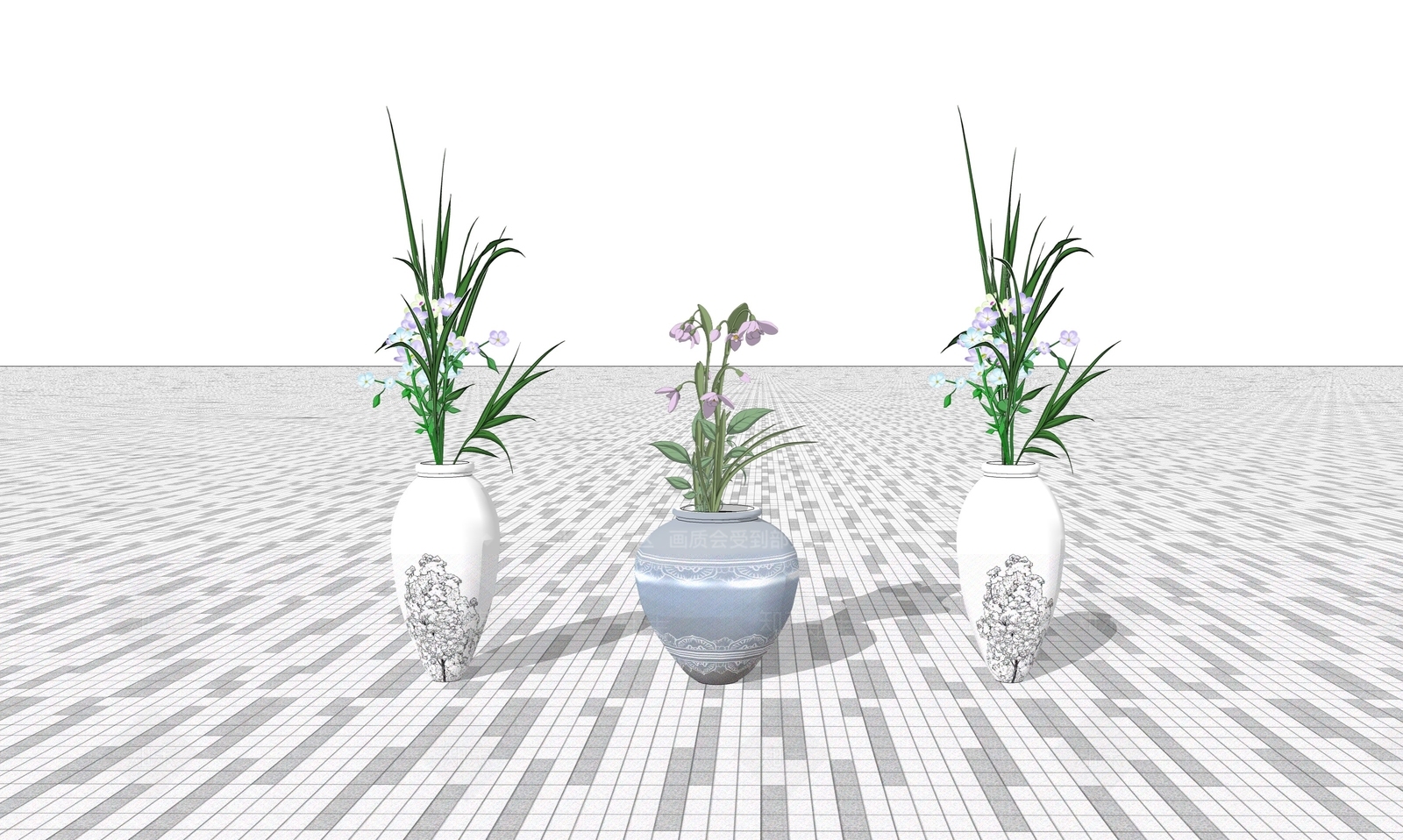 现代花瓶SU模型下载【ID:1203347741】