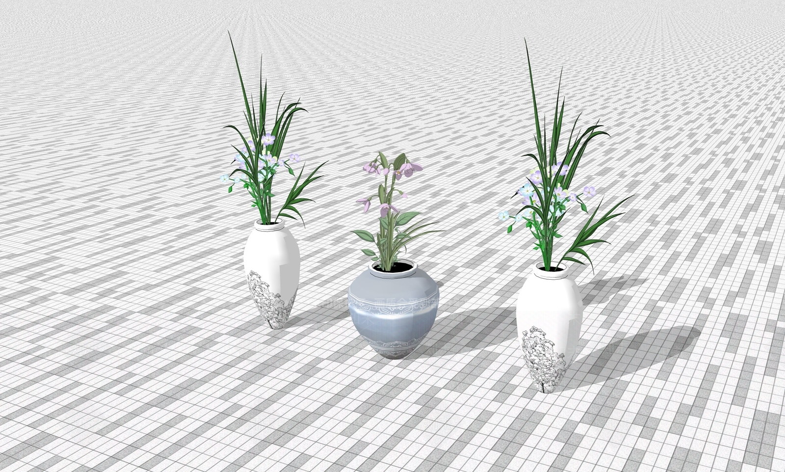 现代花瓶SU模型下载【ID:1203347741】