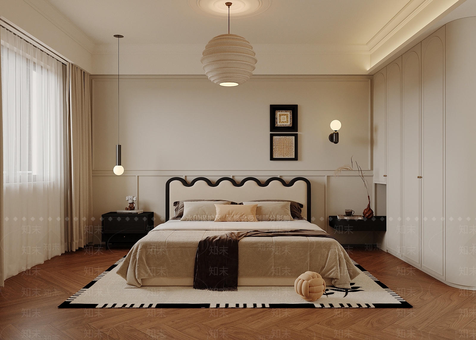 法式家居卧室3D模型下载【ID:1203906356】