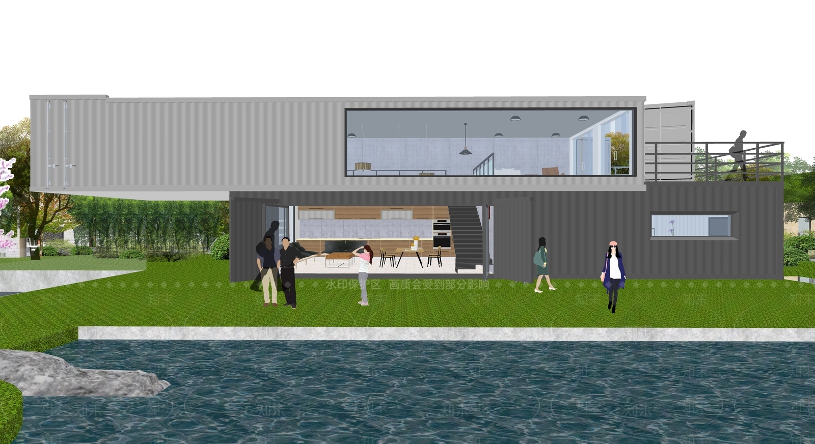 现代其他商业建筑SU模型下载【ID:1203349870】