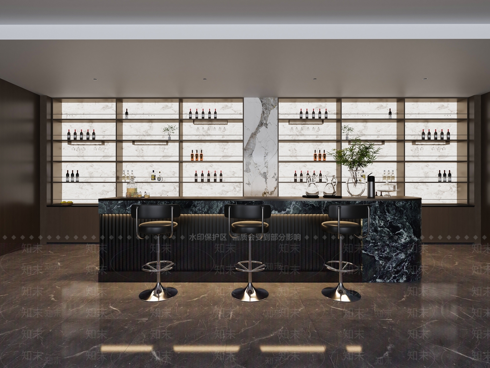 现代意式酒馆3D模型下载【ID:1203350437】