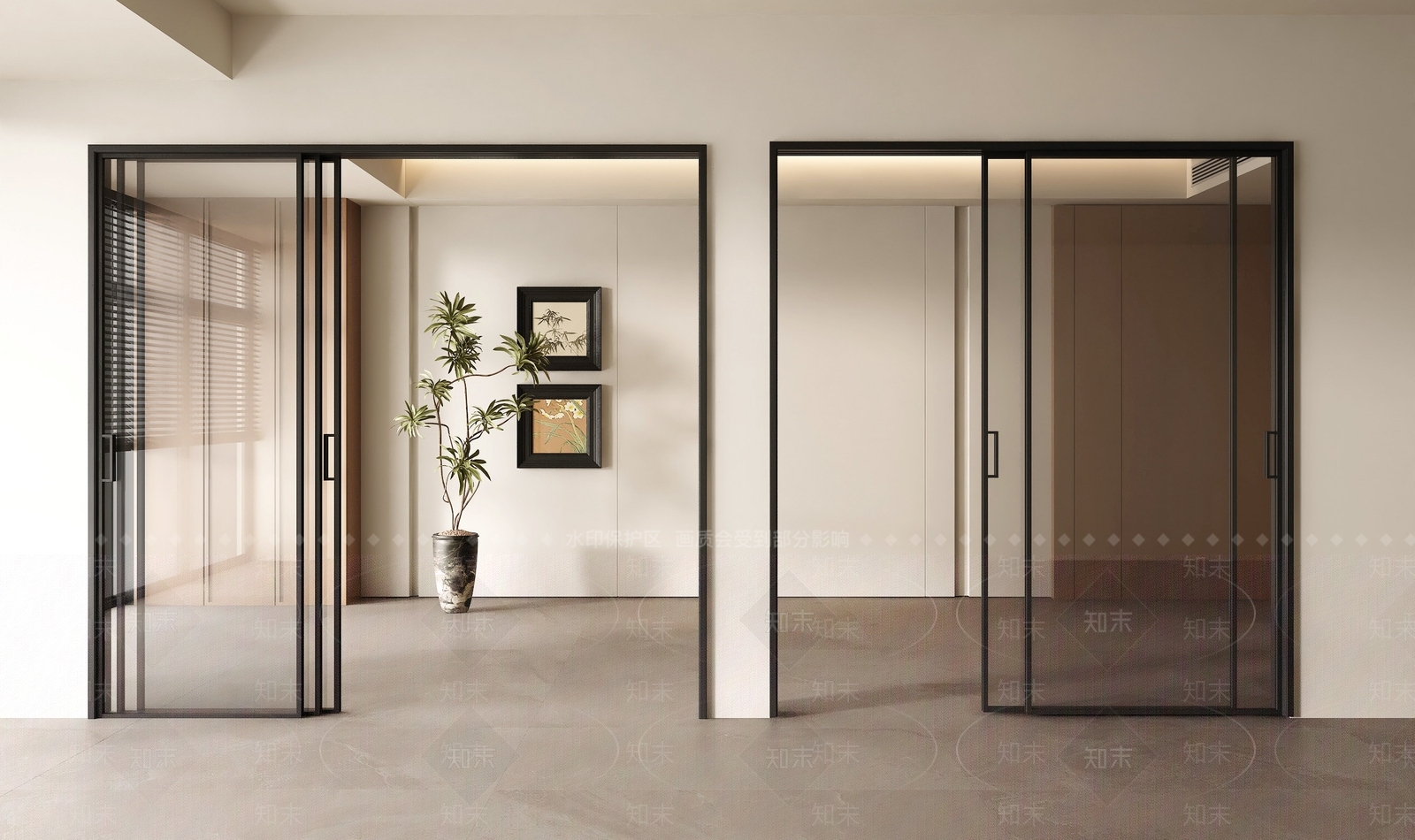 现代推拉门3D模型下载【ID:1203353014】