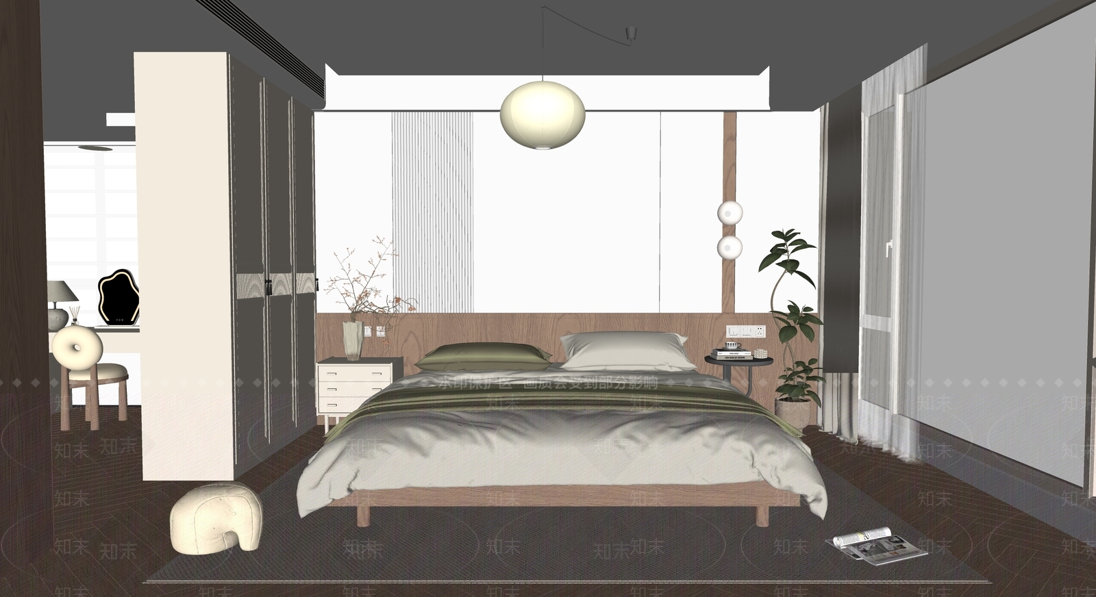 双球壁灯壁灯SU模型下载【ID:1227409857】