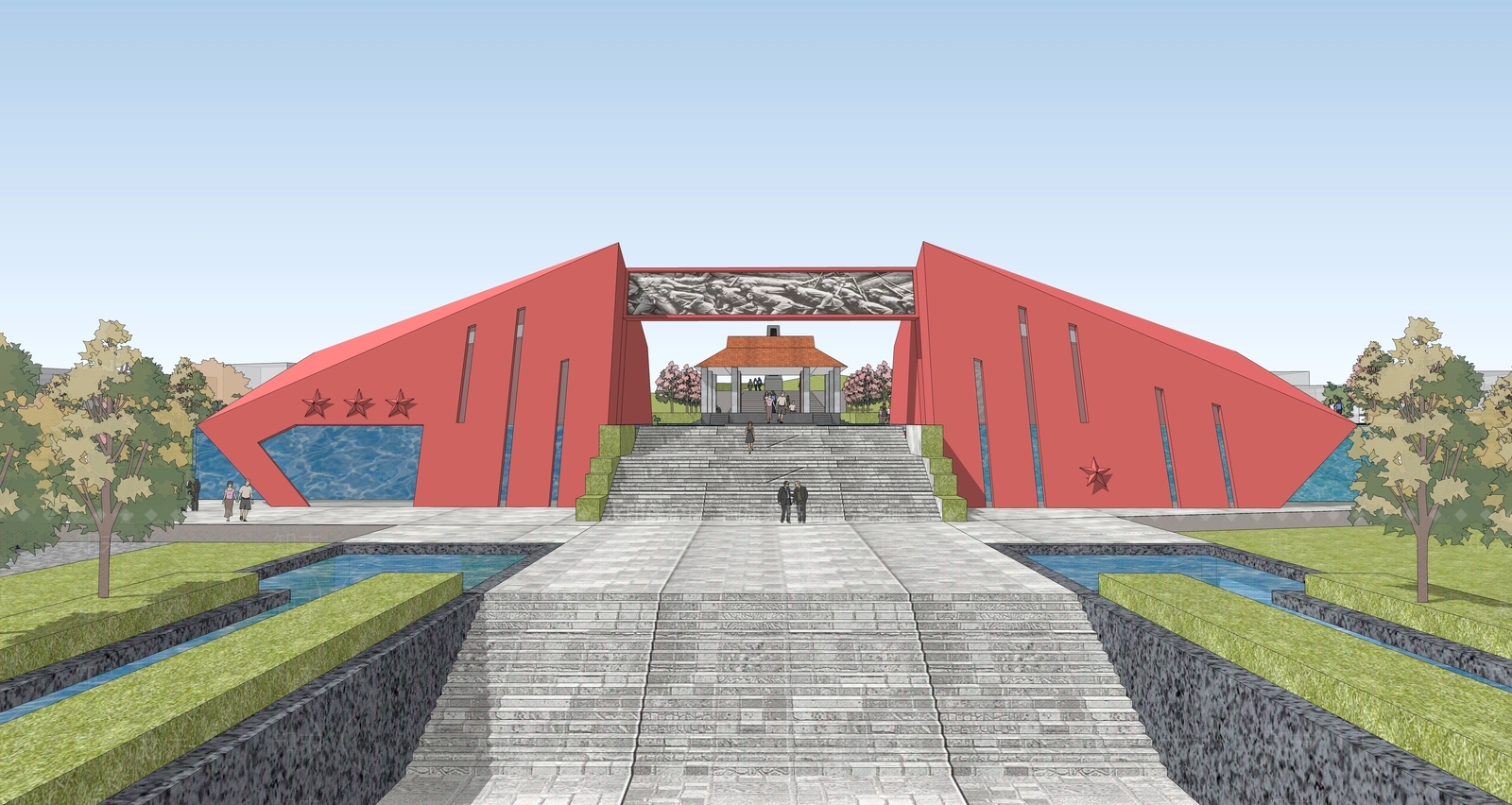现代复古小公建SU模型下载【ID:1203360989】