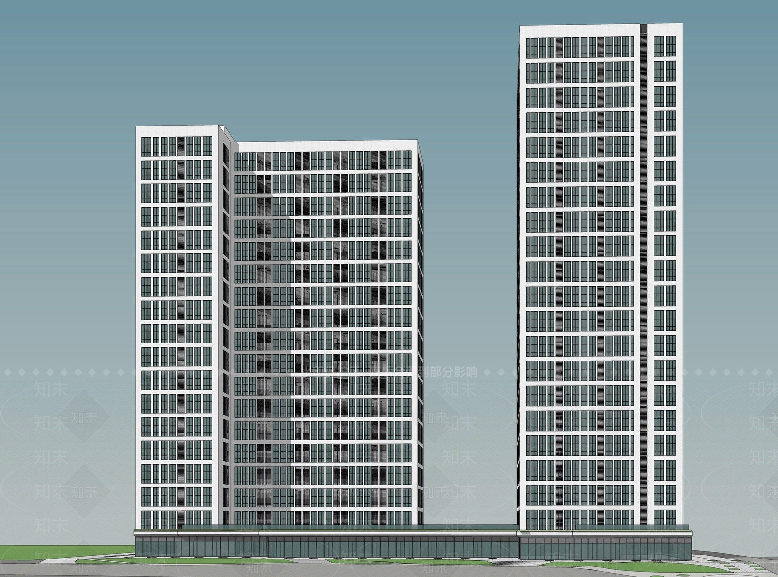 现代办公楼SU模型下载【ID:1203362174】