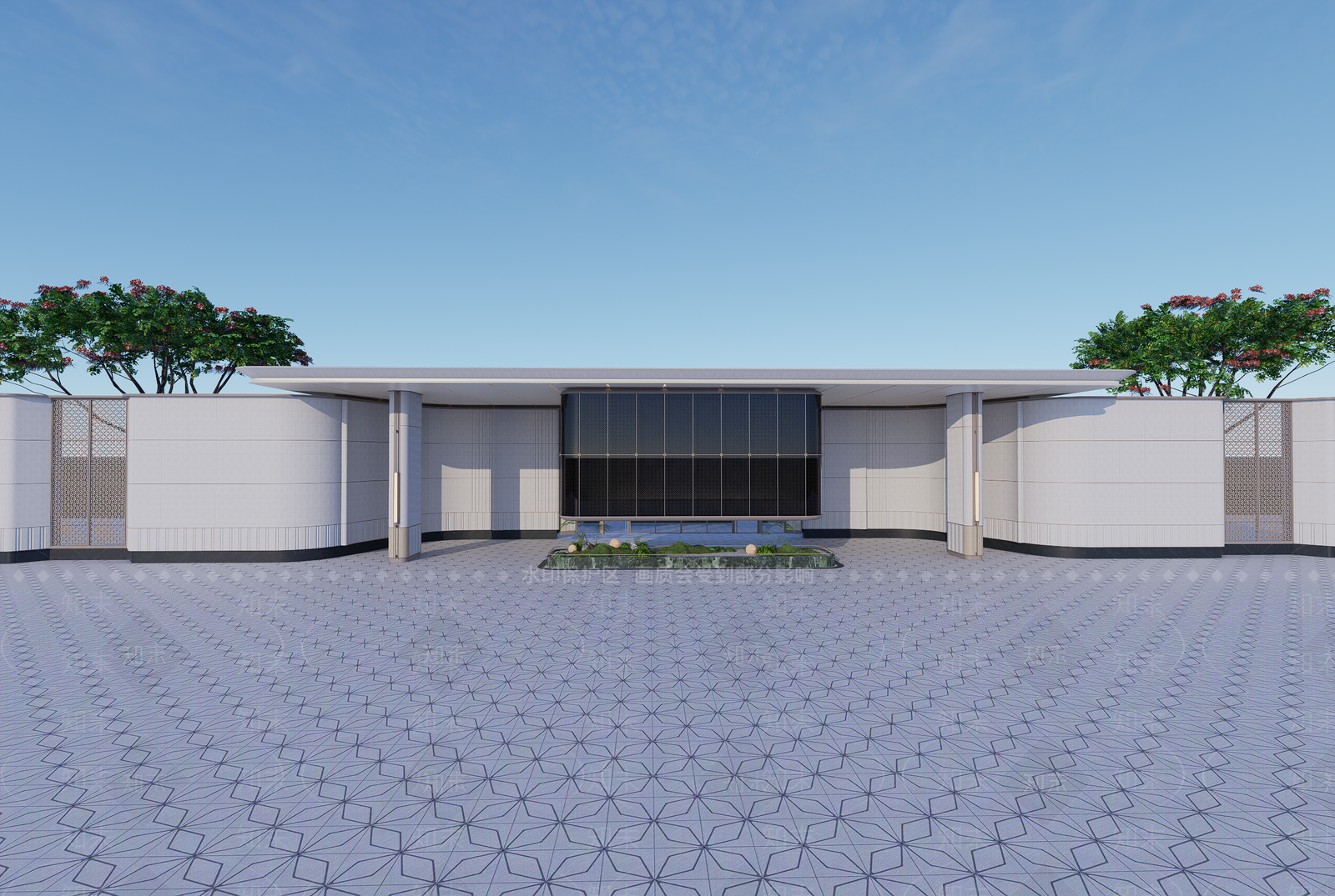 现代入口大门SU模型下载【ID:1203362310】