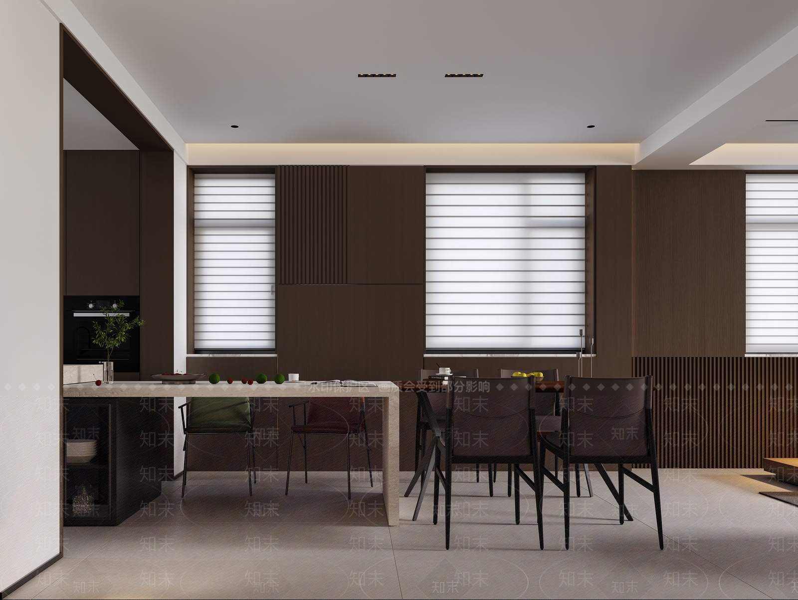 现代客餐厅3D模型下载【ID:1221485687】