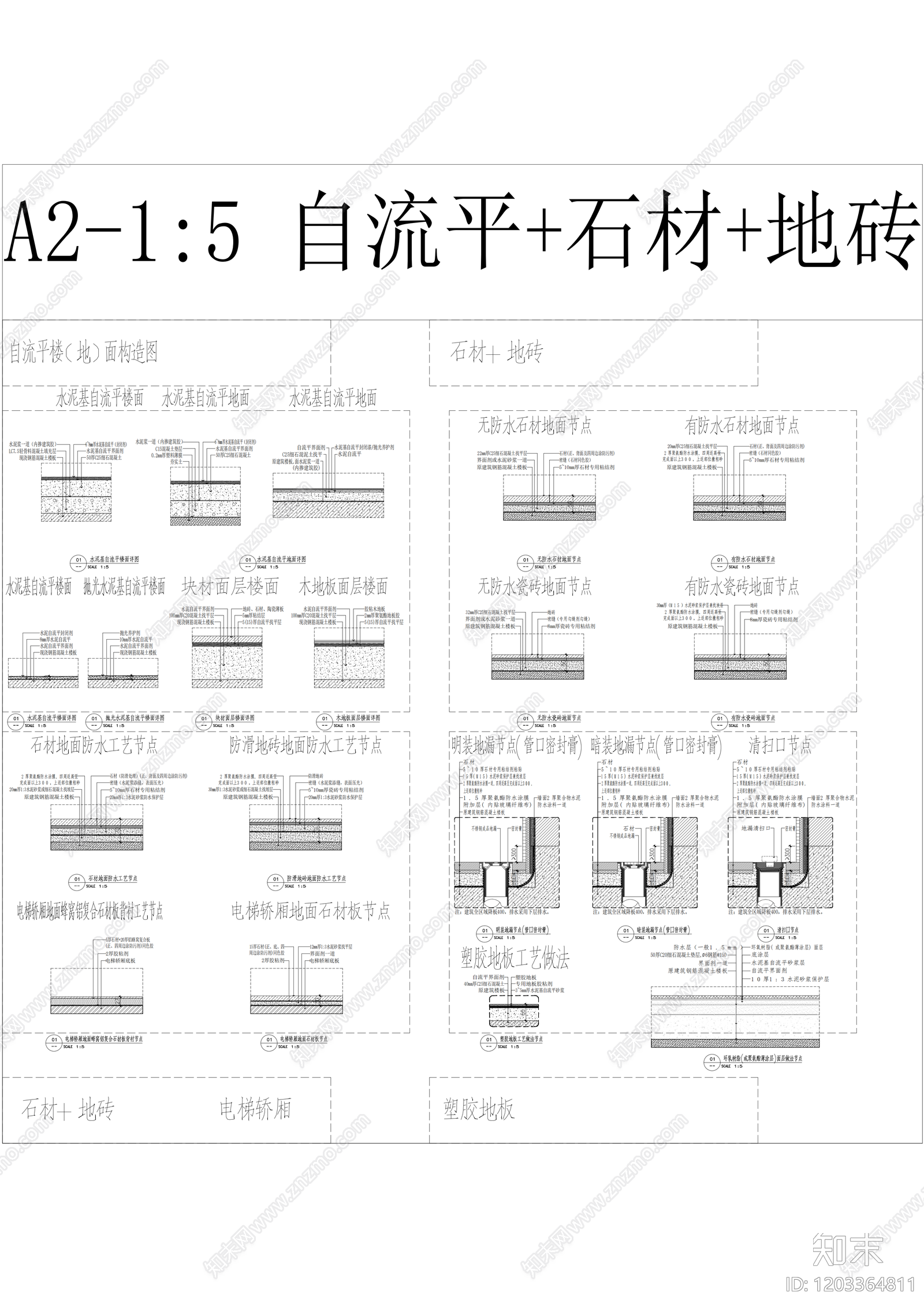 现代轻奢地面综合节点施工图下载【ID:1203364811】