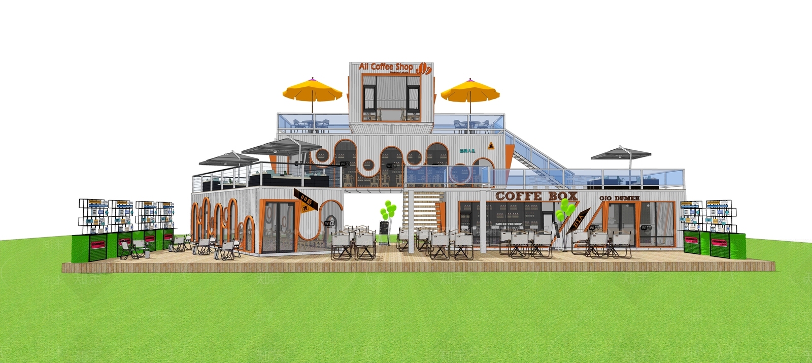 现代小公建SU模型下载【ID:1203366302】