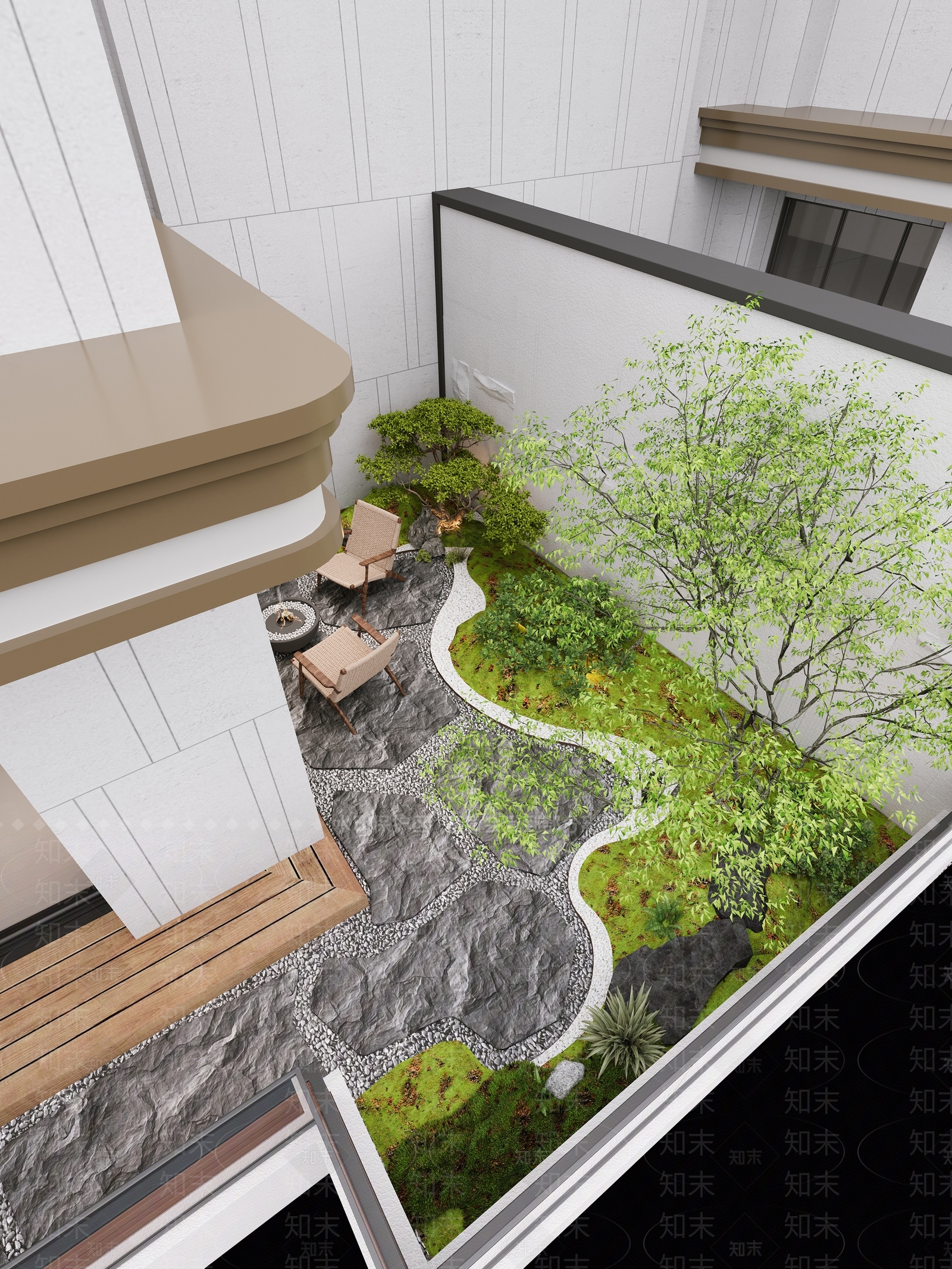 现代侘寂阳台3D模型下载【ID:1203366358】