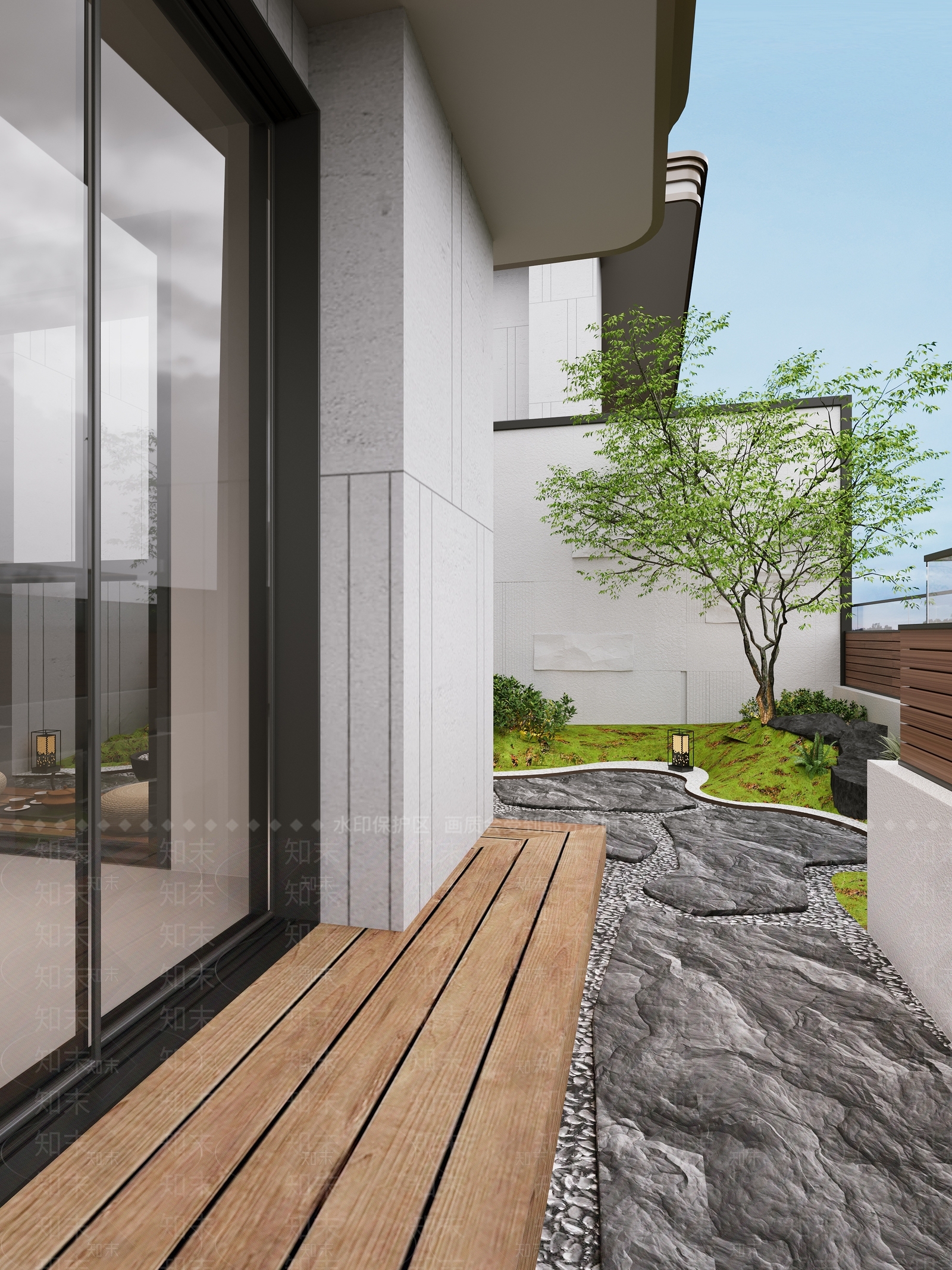 现代侘寂阳台3D模型下载【ID:1203366358】