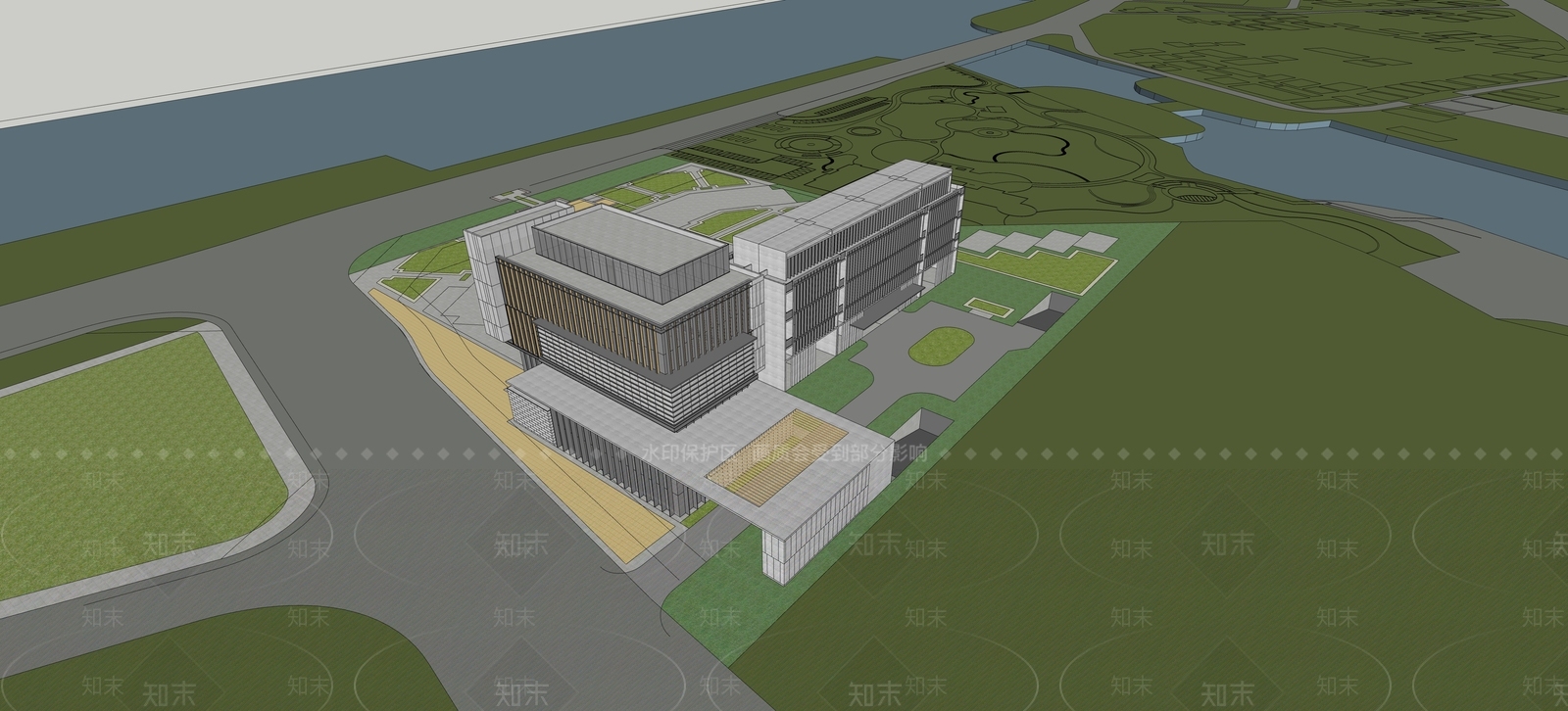现代社区服务中心SU模型下载【ID:1203366425】