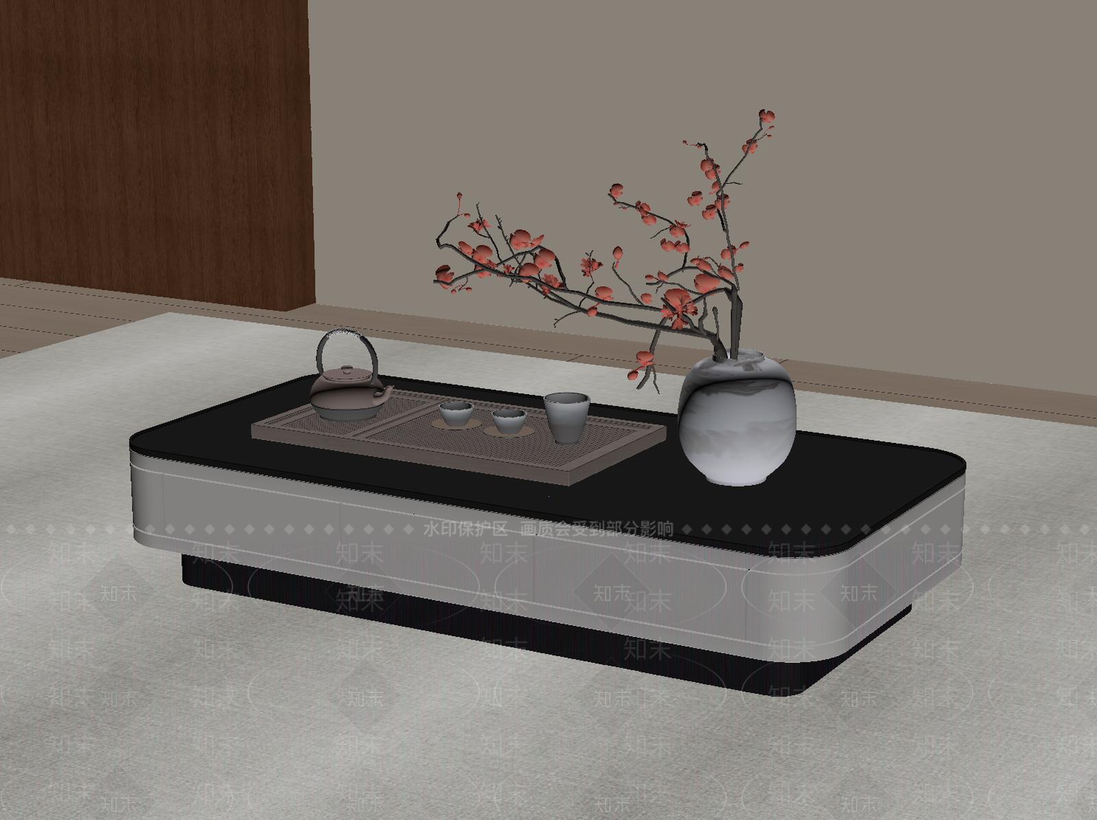 新中式茶几SU模型下载【ID:1203367083】