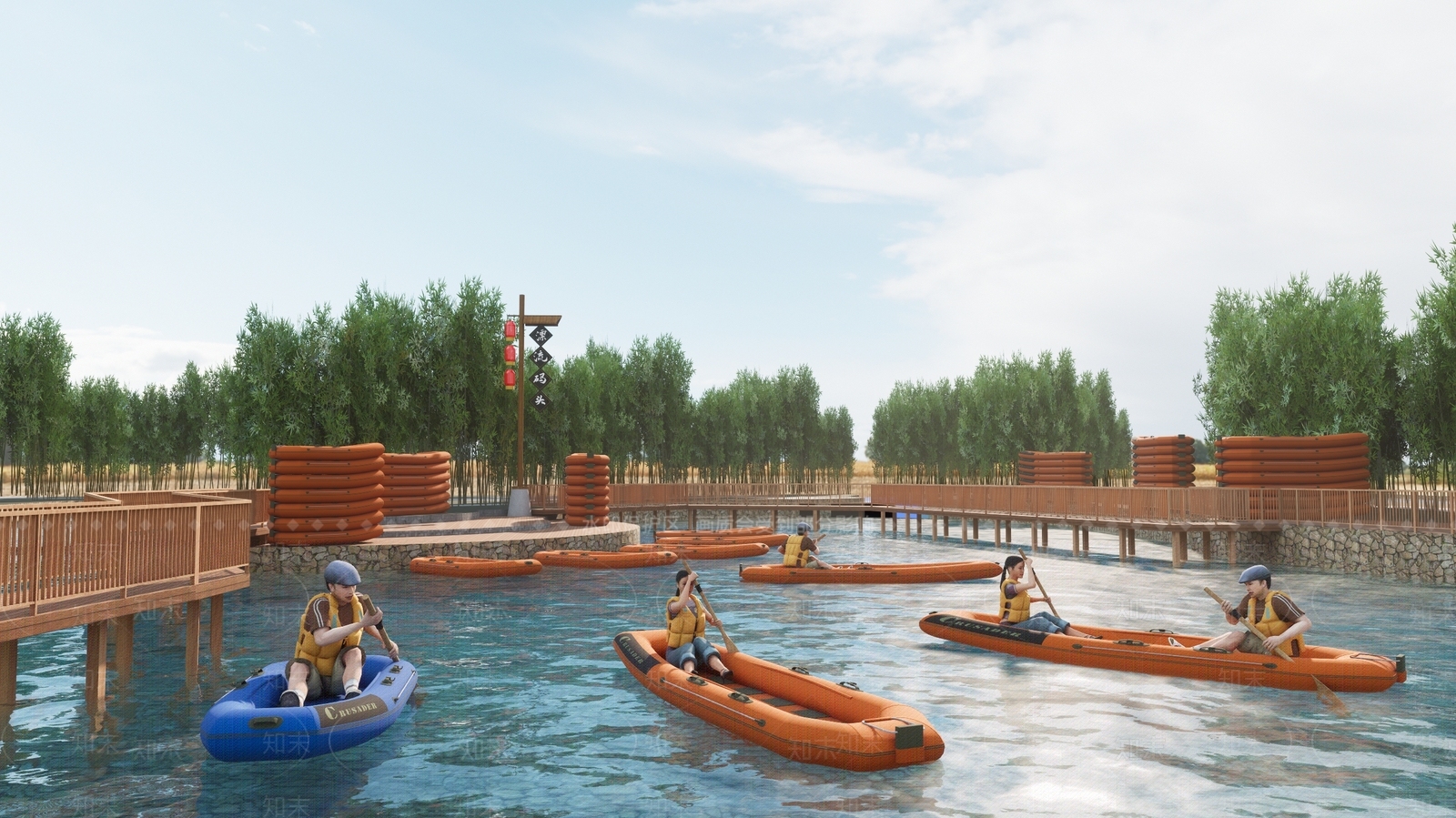 现代景观公园SU模型下载【ID:1203370031】