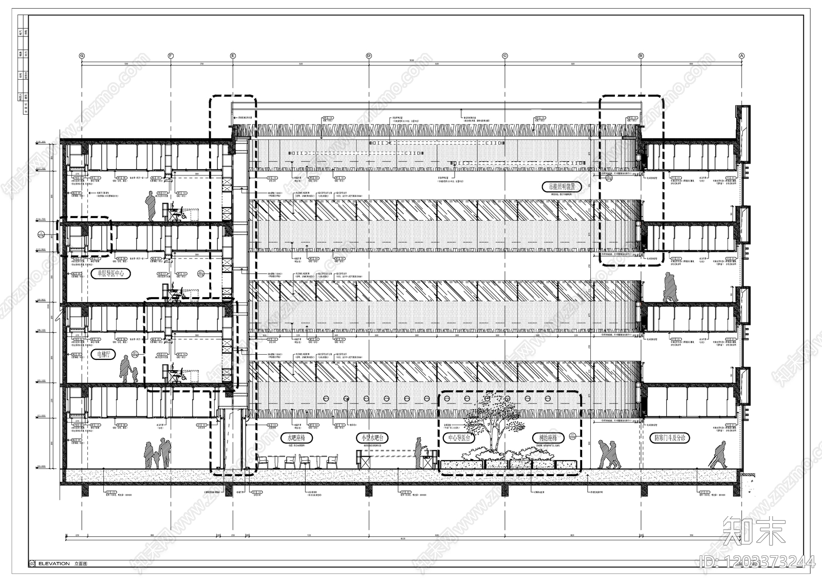 现代医院cad施工图下载【ID:1203373244】
