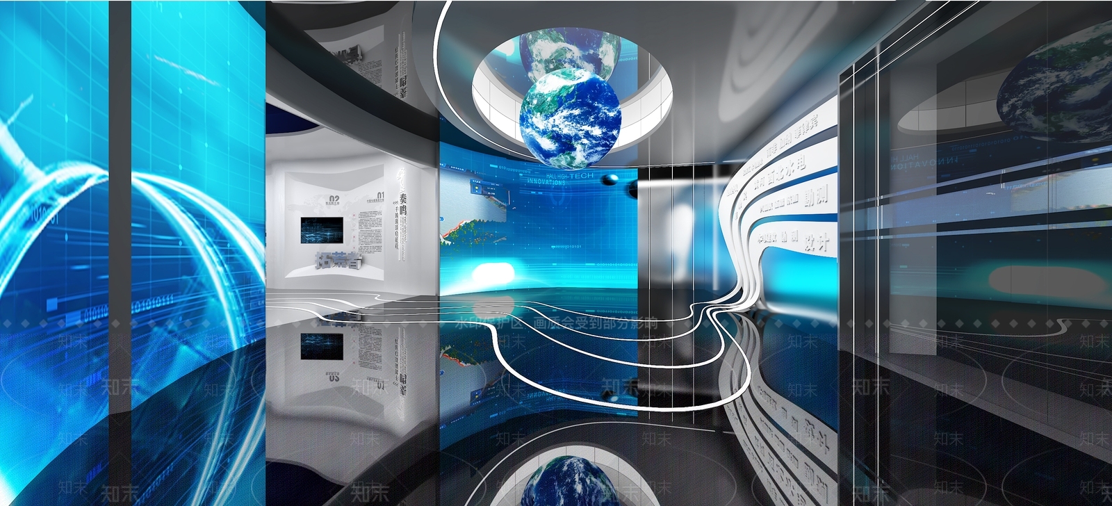 现代科技展厅3D模型下载【ID:1203374406】