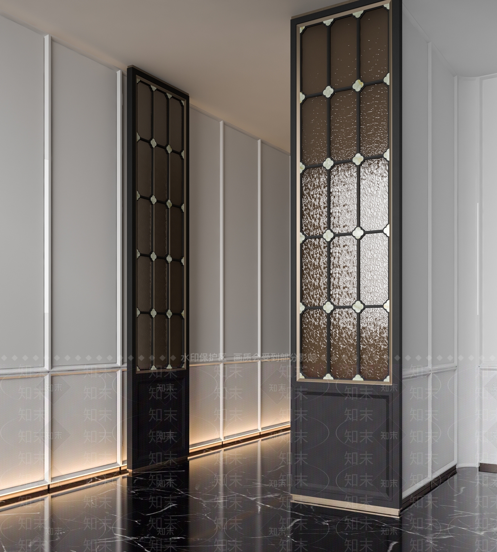 现代复古屏风3D模型下载【ID:1203375100】