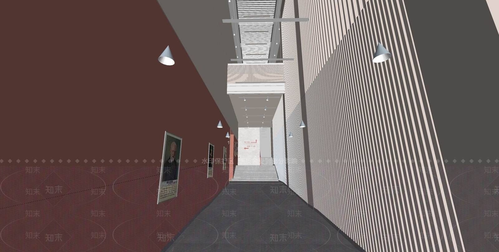 现代北欧其他学校空间SU模型下载【ID:1203376156】