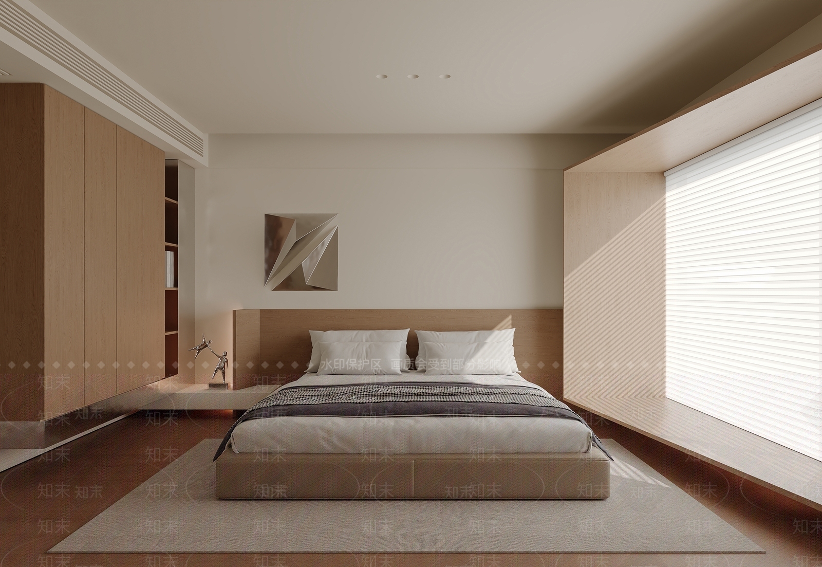 原木家居卧室SU模型下载【ID:1203377015】
