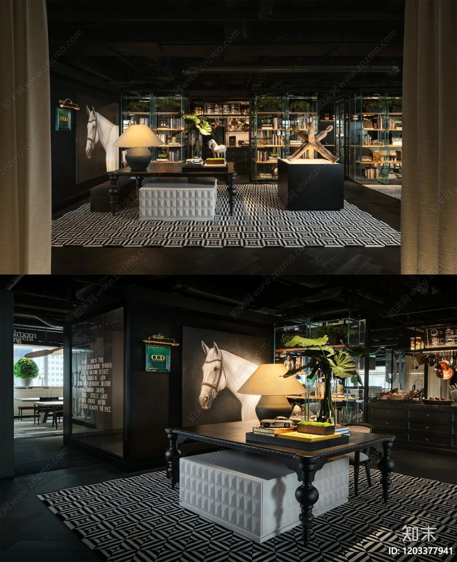 现代整体办公空间cad施工图下载【ID:1203377941】