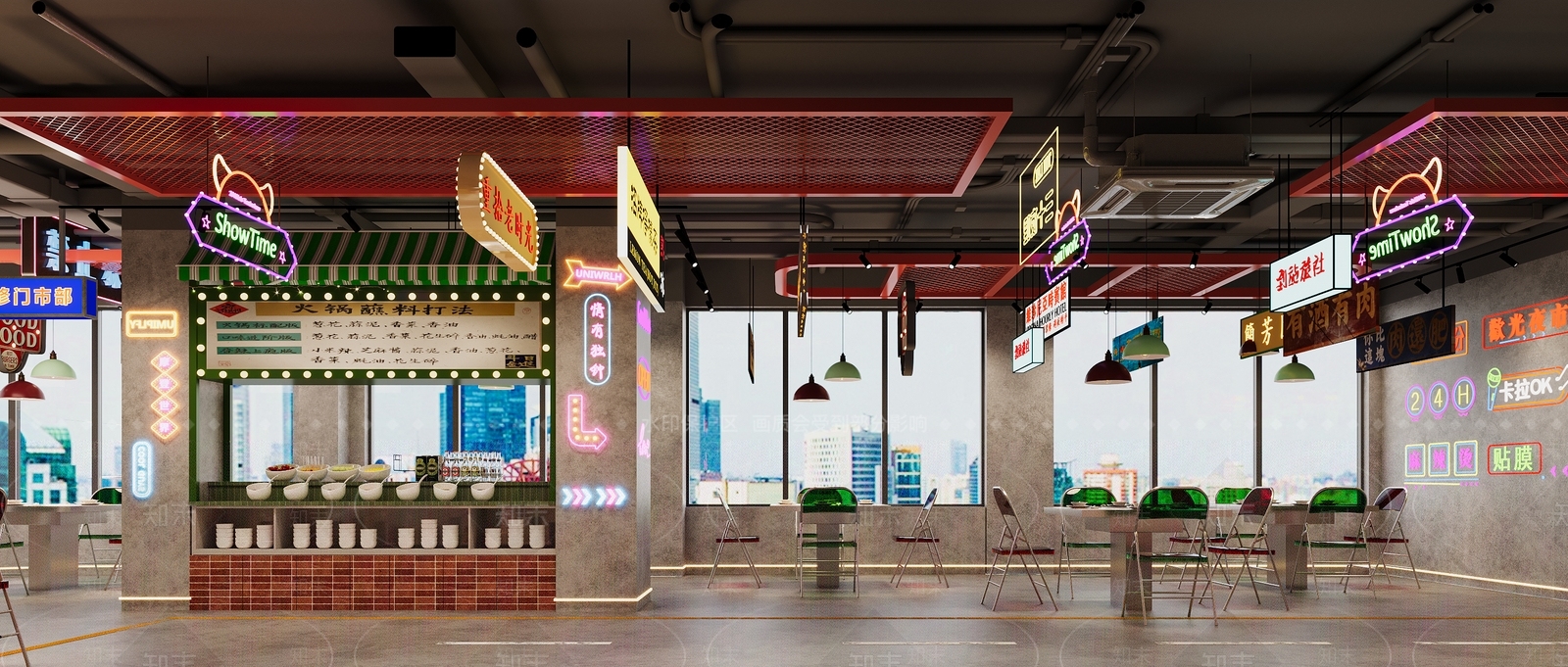 工业火锅店3D模型下载【ID:1203379211】