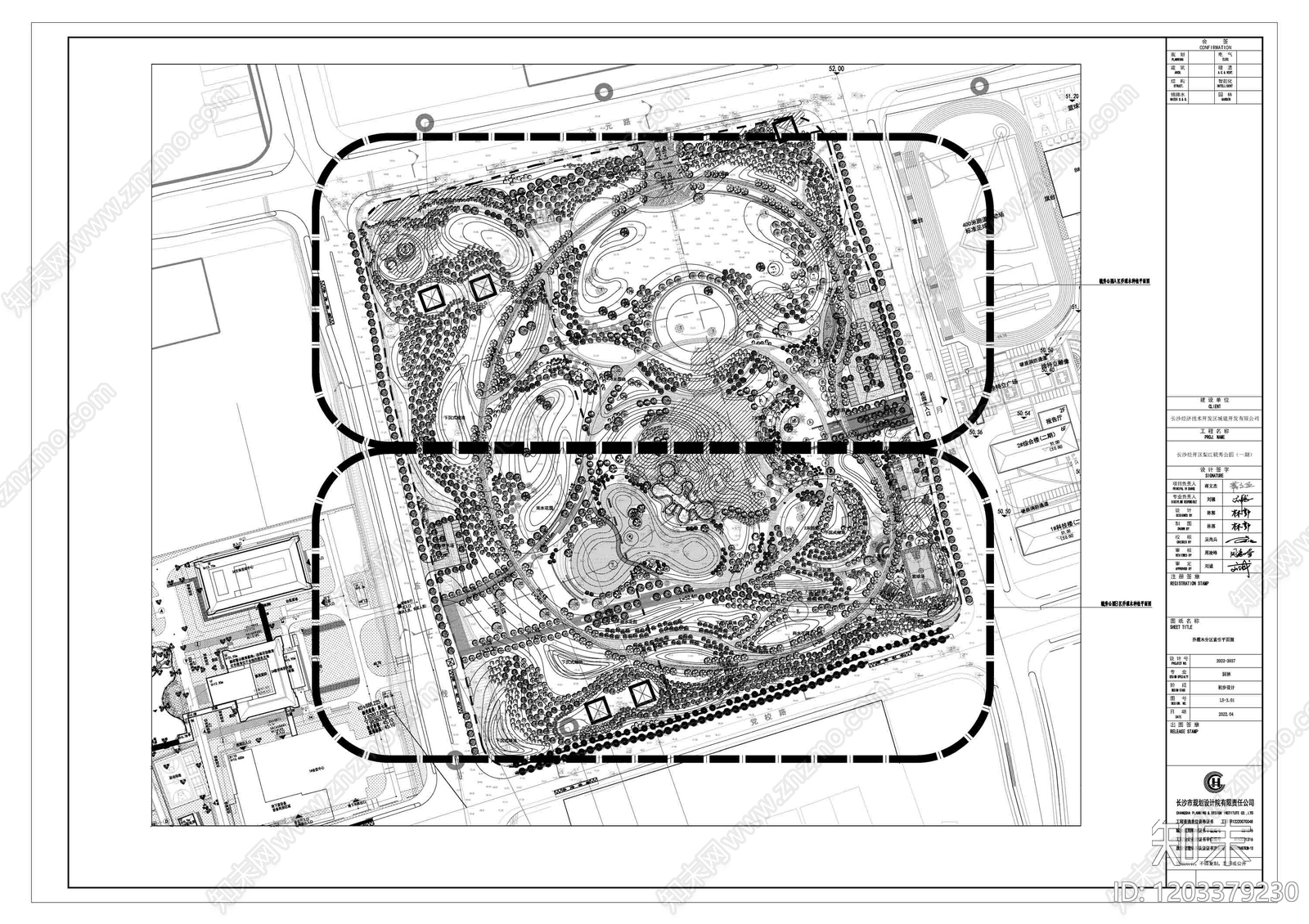综合性公园cad施工图下载【ID:1203379230】