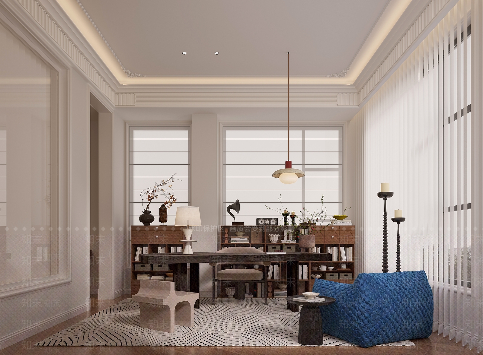 法式中古书房3D模型下载【ID:1203386850】