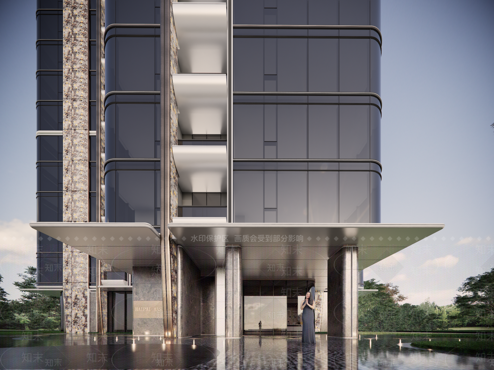 现代轻奢高层住宅SU模型下载【ID:1203508499】