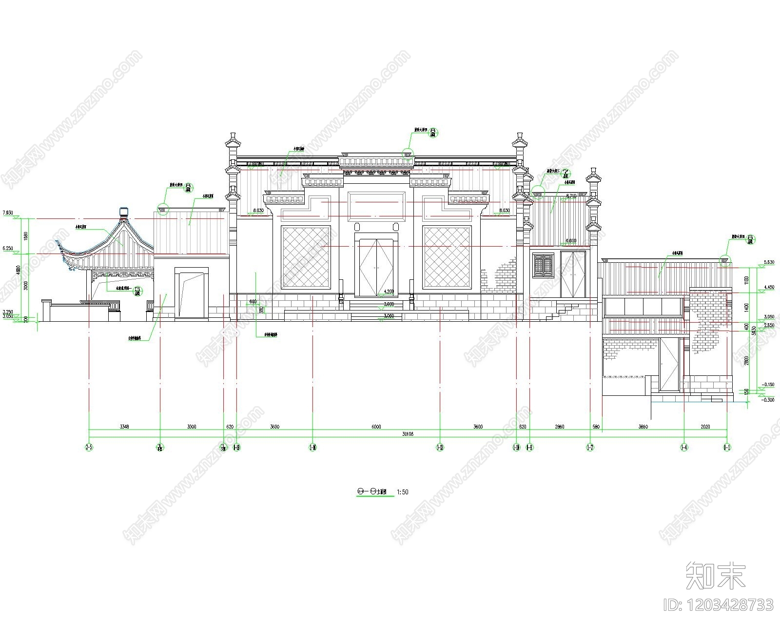 其他古建筑cad施工图下载【ID:1203428733】