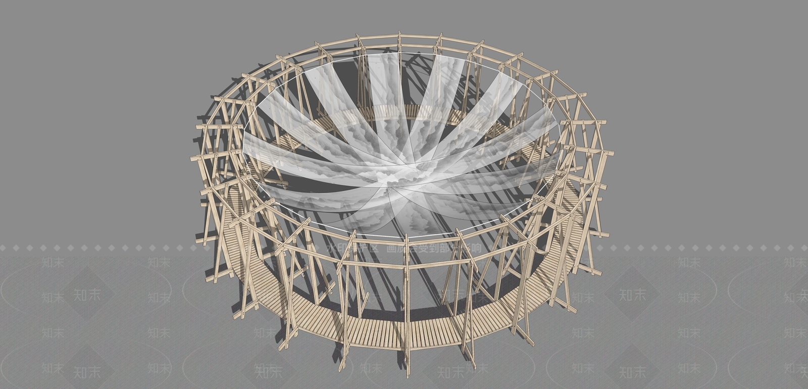 新中式文创展台SU模型下载【ID:1203392361】
