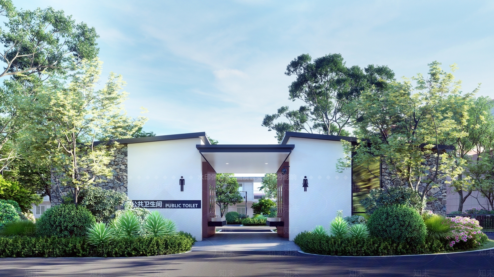 现代简约小公建SU模型下载【ID:1203402546】