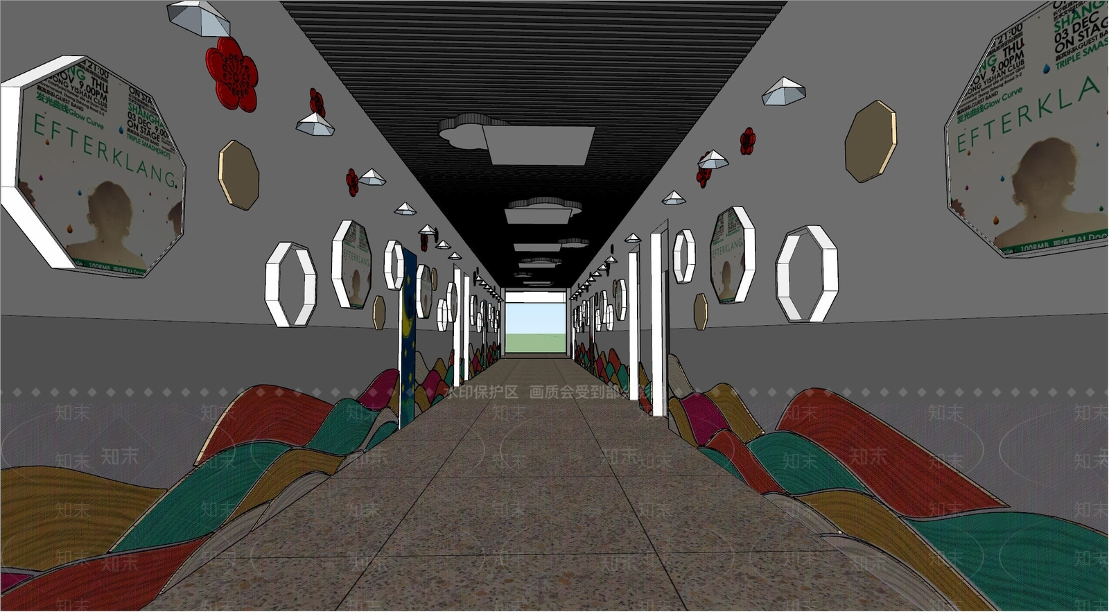 现代其他学校空间SU模型下载【ID:1203406084】
