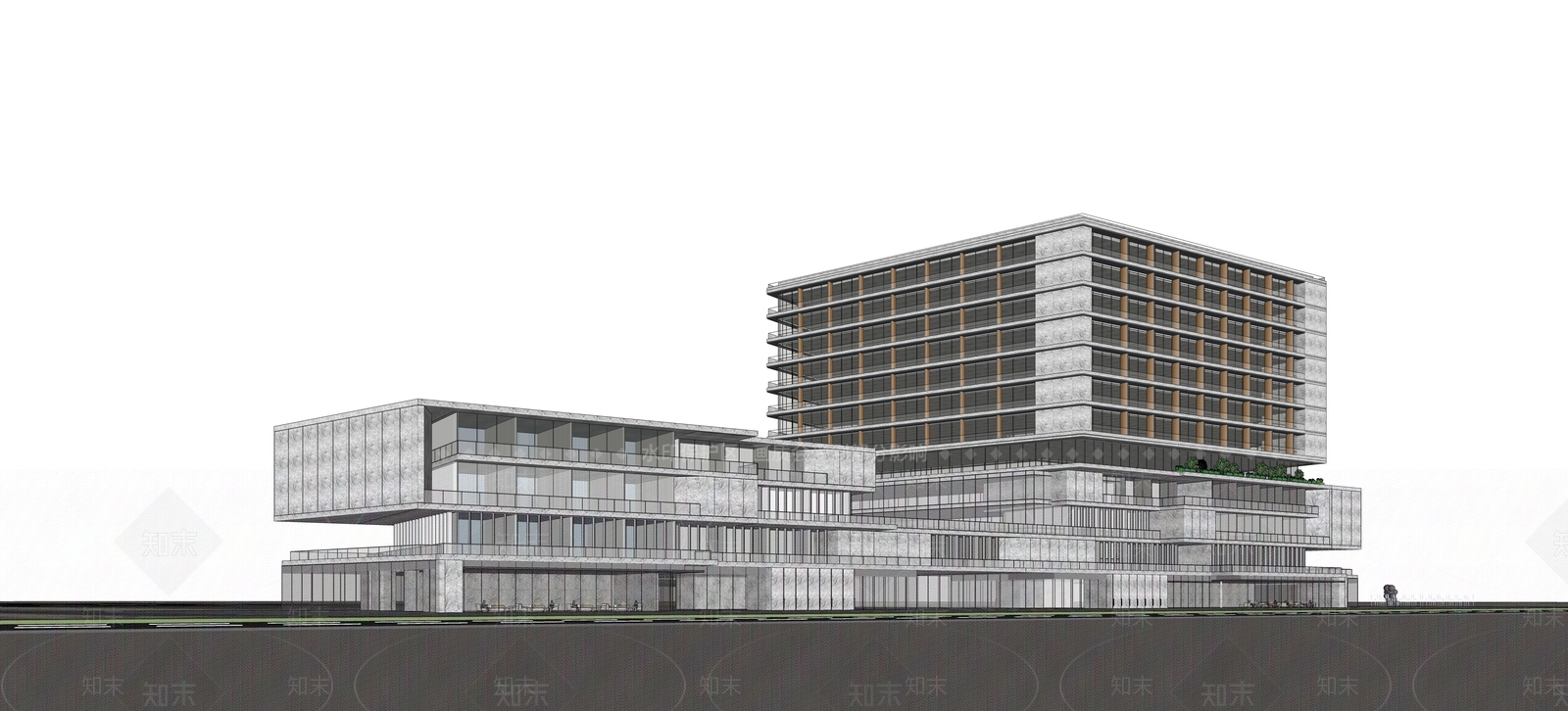现代多层住宅SU模型下载【ID:1203406354】
