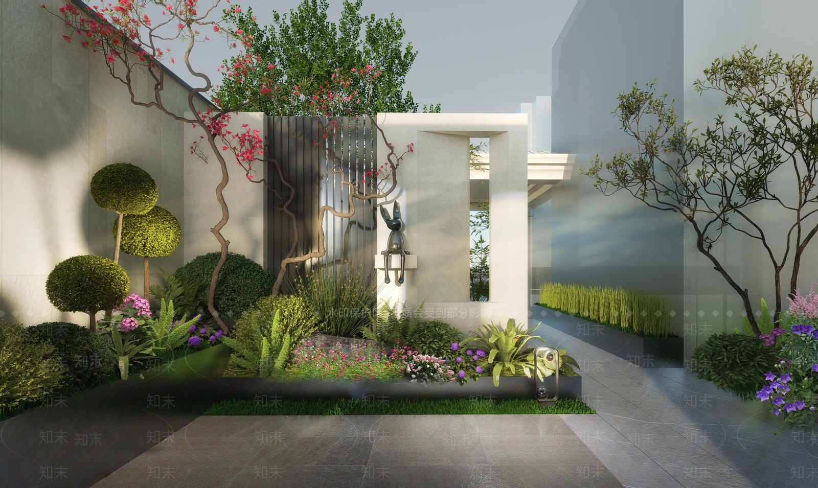 现代屋顶花园SU模型下载【ID:1203645523】