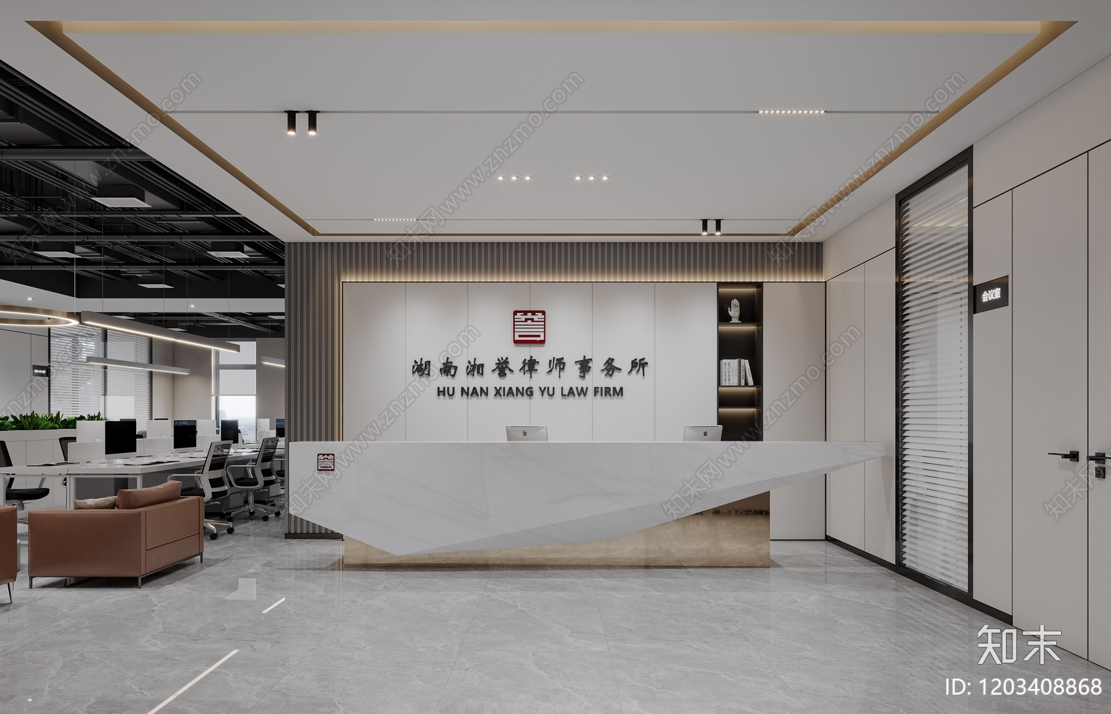 其他办公空间cad施工图下载【ID:1203408868】