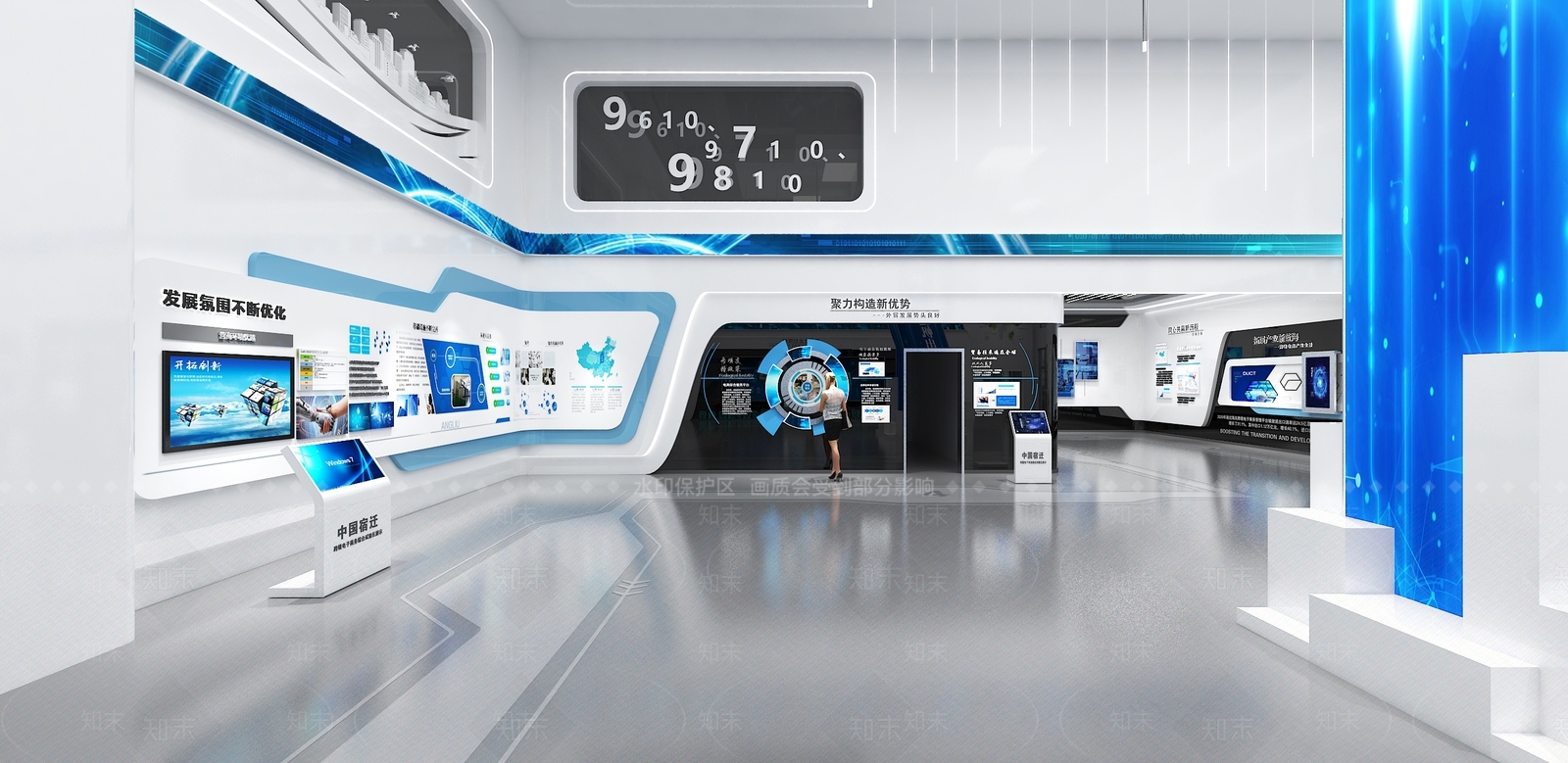 现代科技展厅3D模型下载【ID:1203409285】