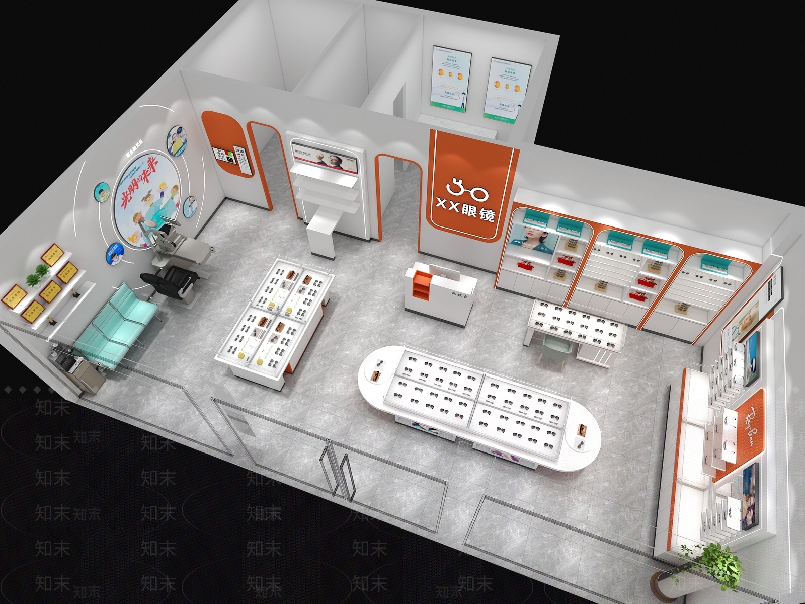 现代眼镜店3D模型下载【ID:1203411582】