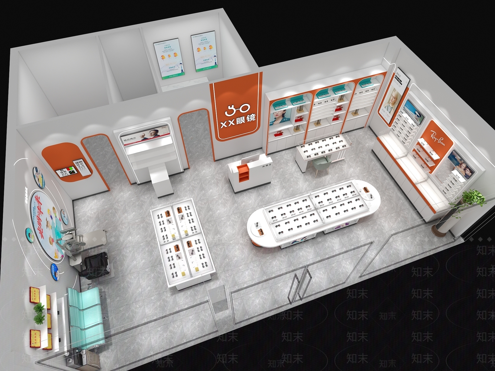 现代眼镜店3D模型下载【ID:1203411582】