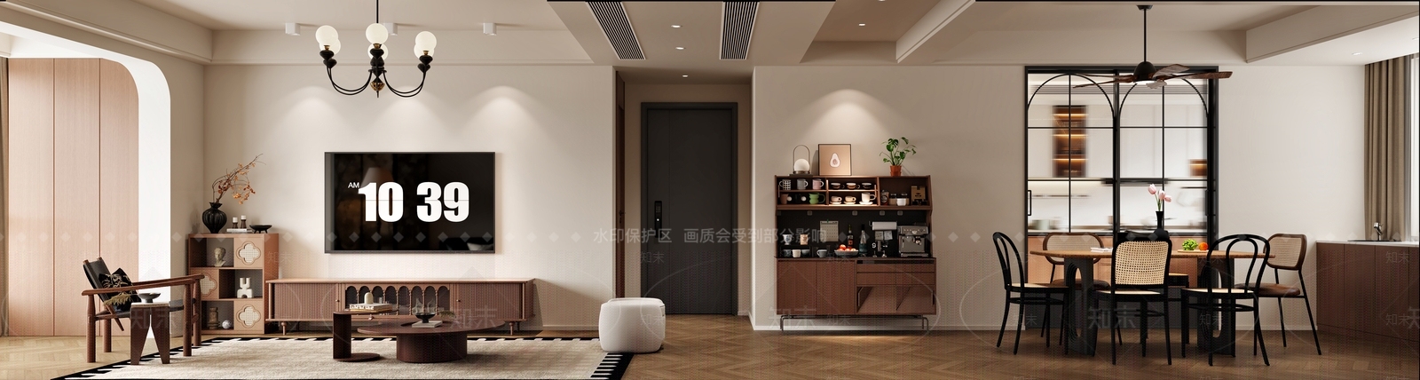 黑色三人沙发三人沙发3D模型下载【ID:1227280346】