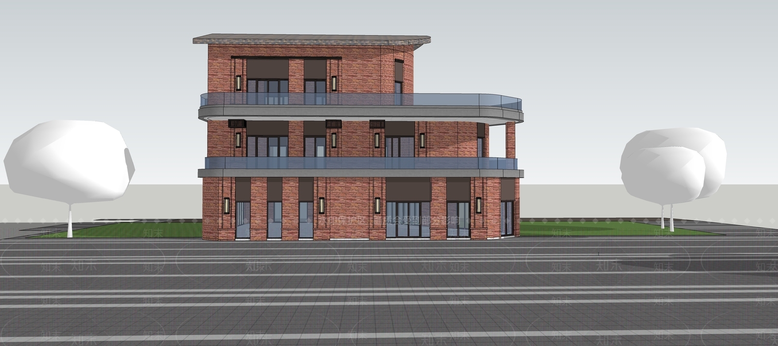 新中式中式其他商业建筑SU模型下载【ID:1203413154】