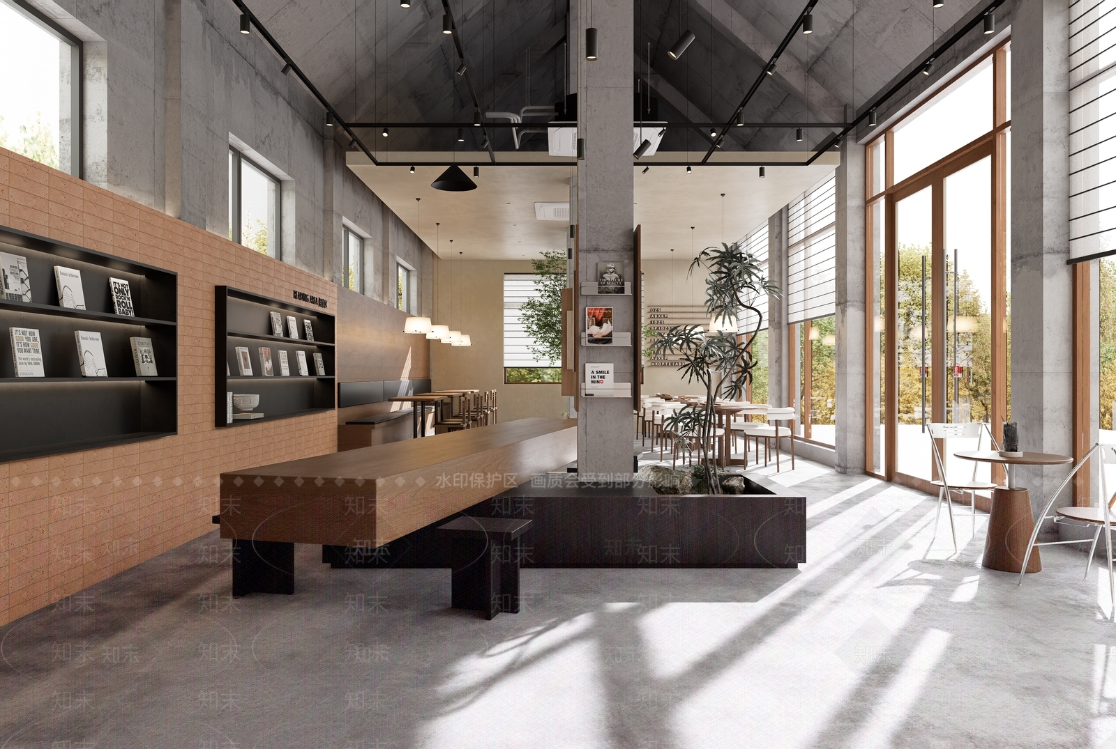 现代咖啡厅SU模型下载【ID:1203414986】