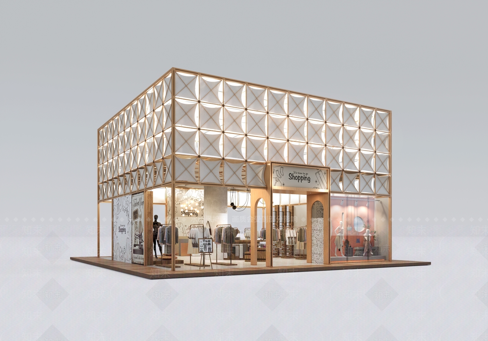 现代原木其他商业建筑SU模型下载【ID:1203415321】