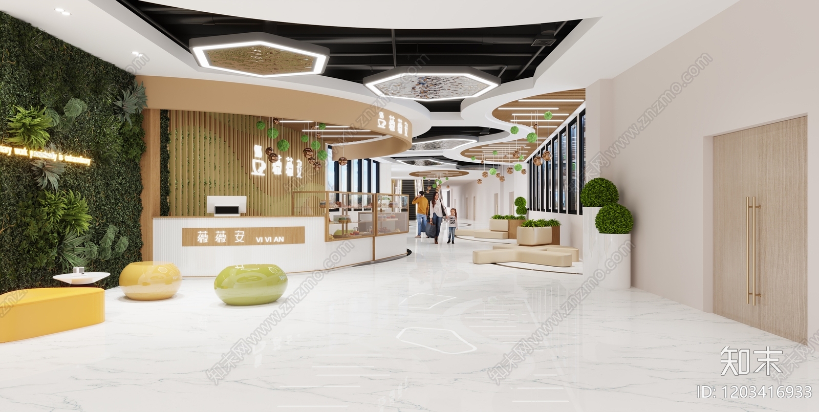 现代简约商场cad施工图下载【ID:1203416933】