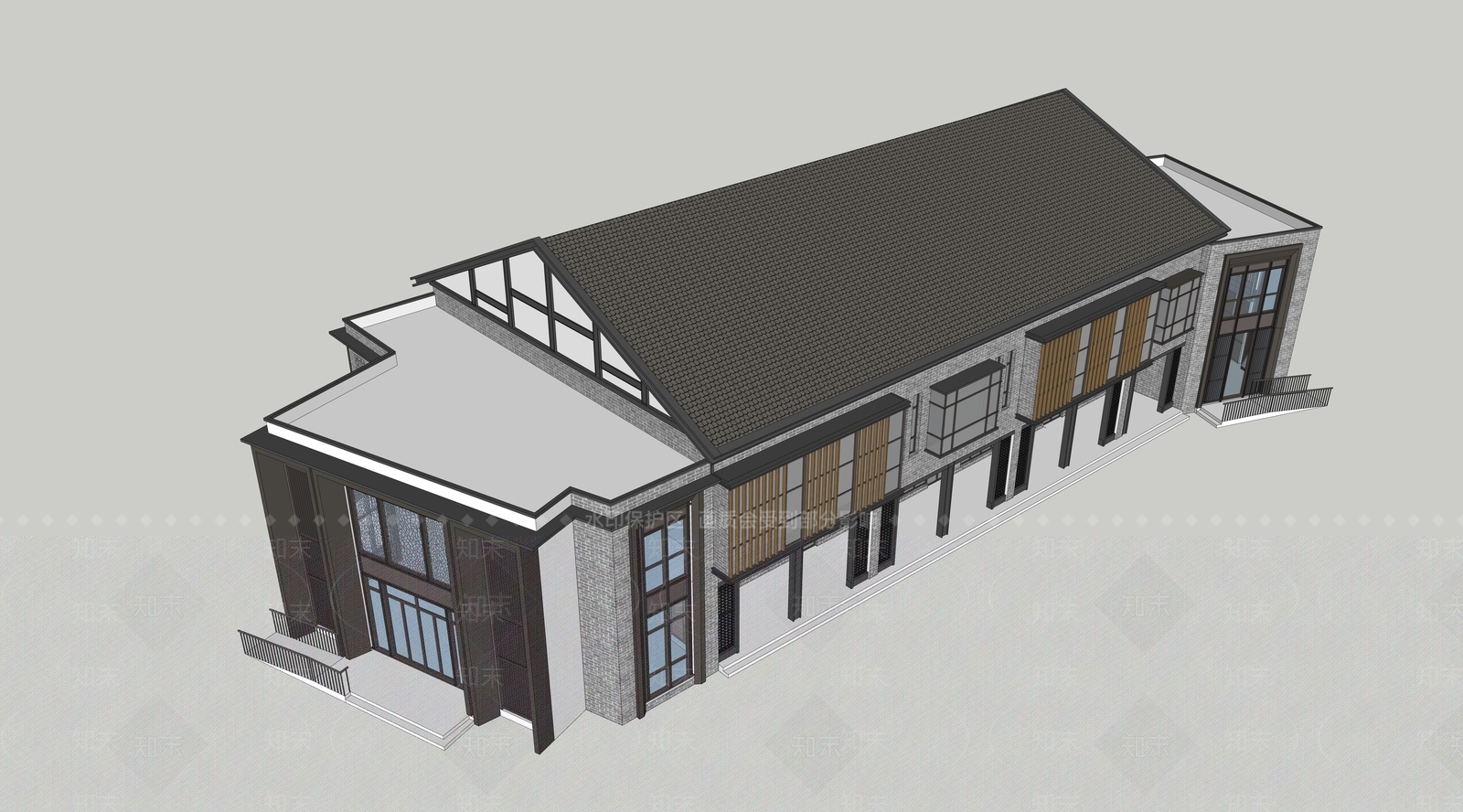 中式新中式其他商业建筑SU模型下载【ID:1203419014】