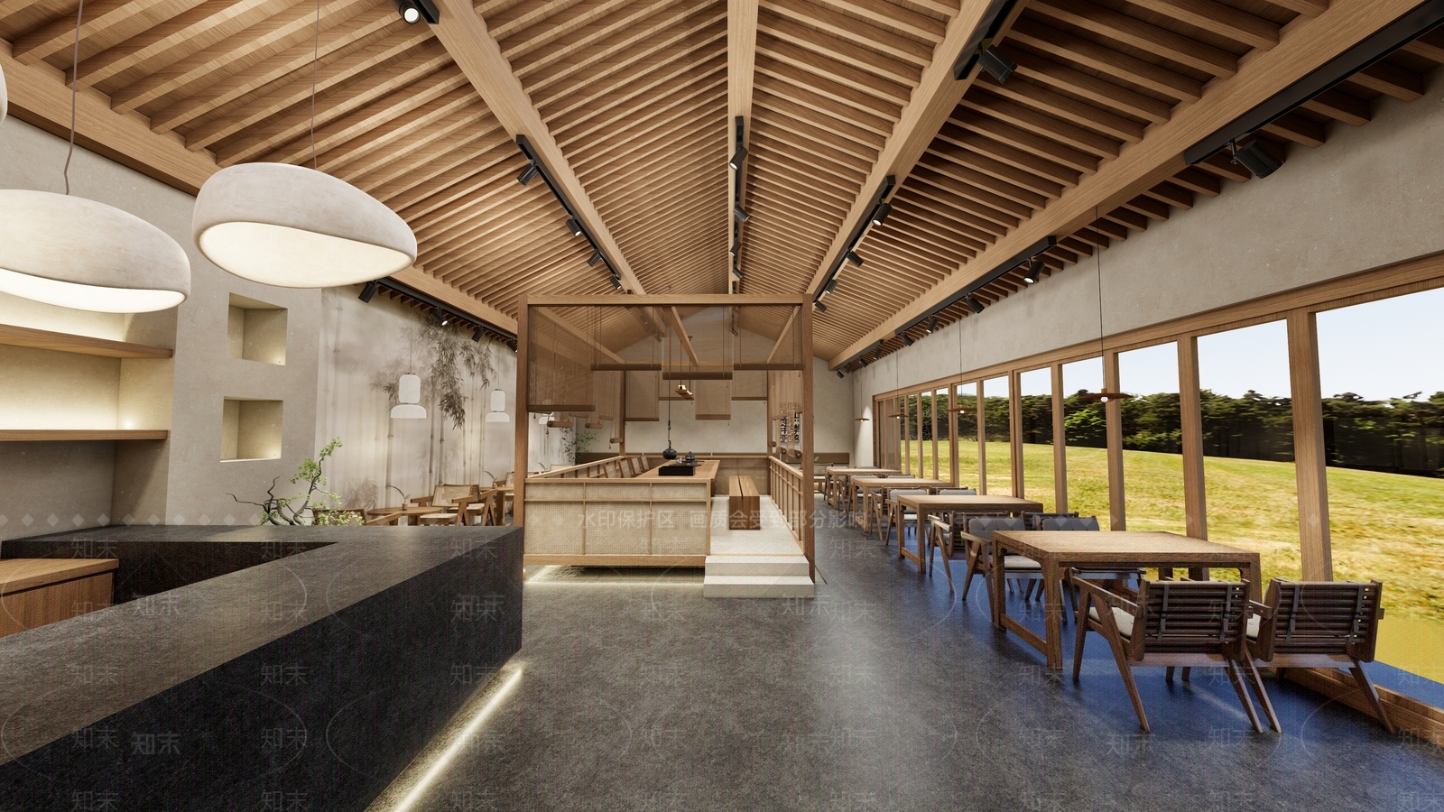 侘寂快餐店SU模型下载【ID:1203419419】