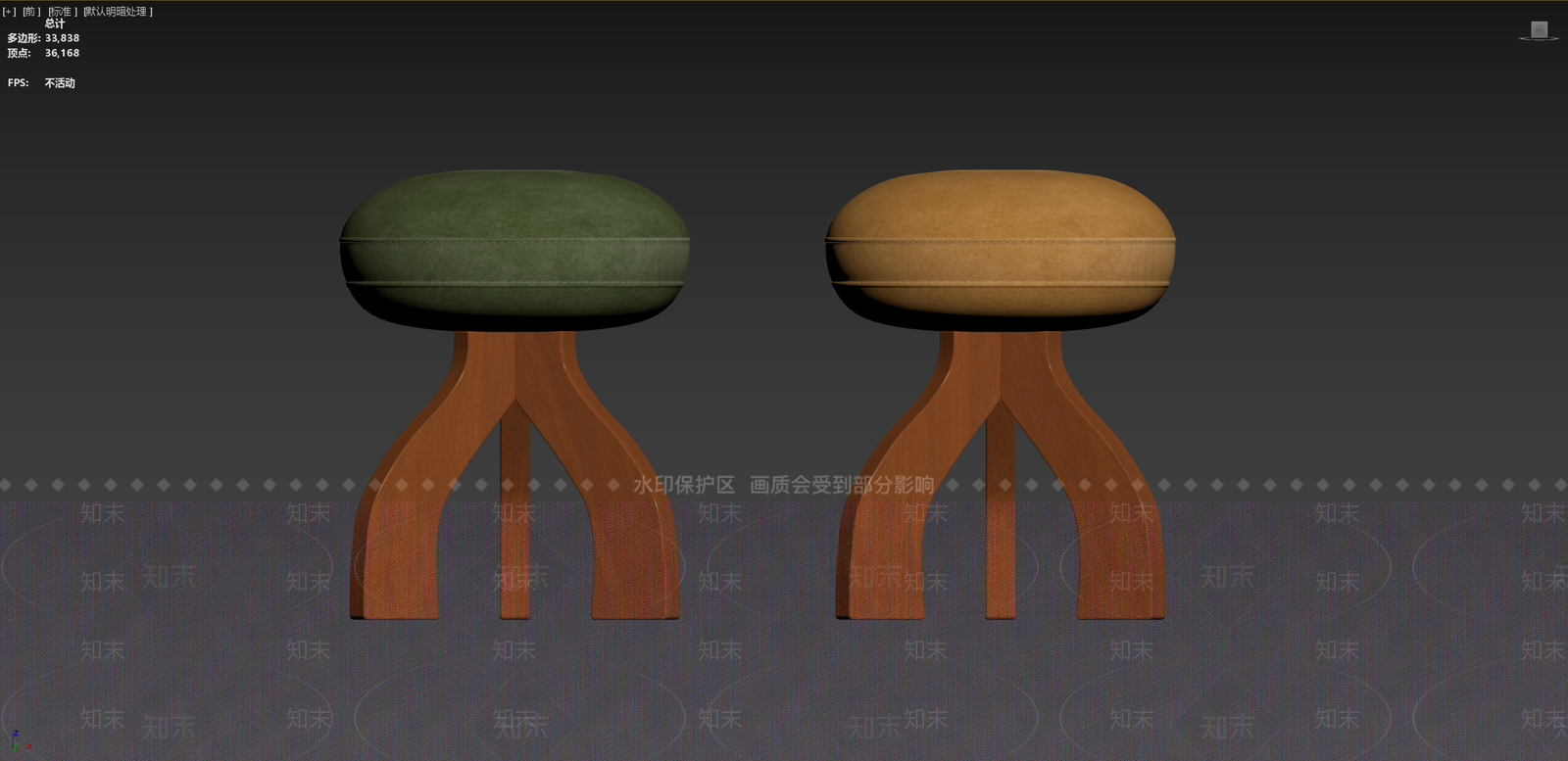 复古轻奢妆台妆凳3D模型下载【ID:1203419907】