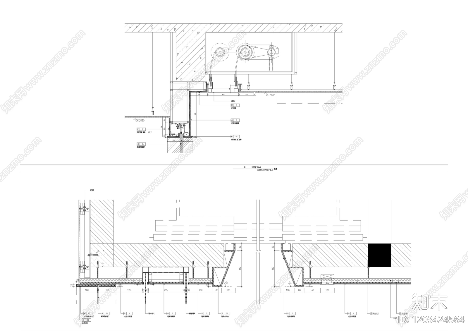 现代整体办公空间cad施工图下载【ID:1203424564】