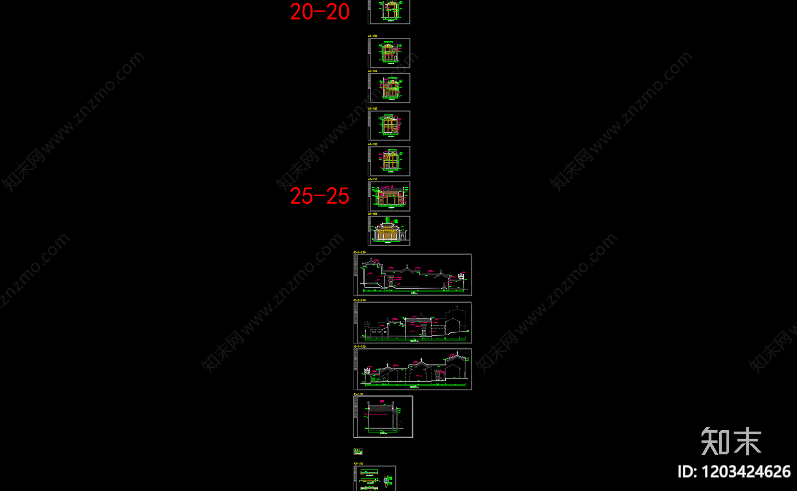 其他古建筑cad施工图下载【ID:1203424626】