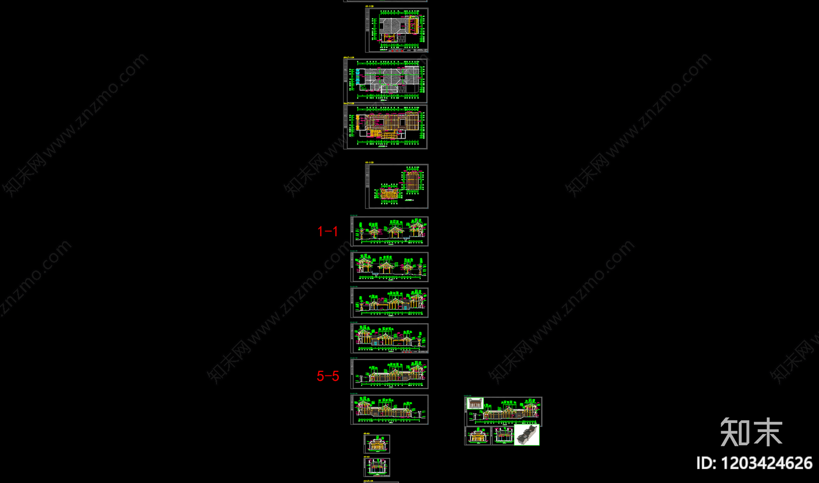 其他古建筑cad施工图下载【ID:1203424626】